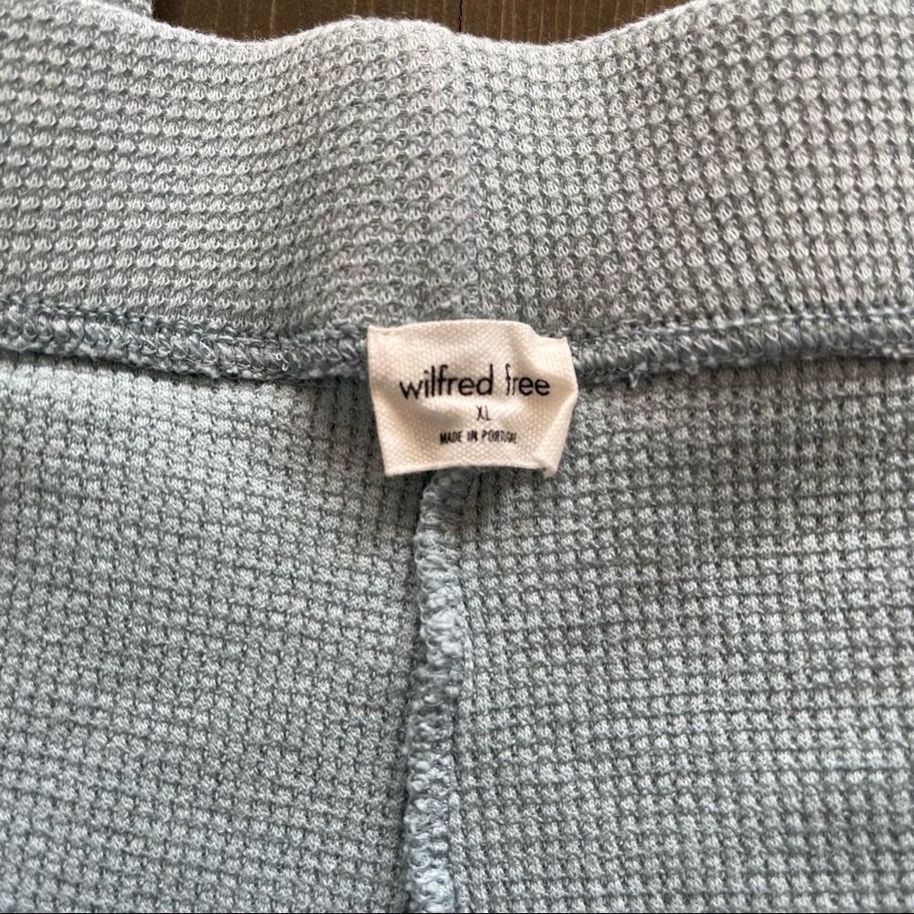 Wilfred Parker Pant Waffle Knit Organic Cotton Lounge Pants in Dream Blue XL - Picture 7 of 7